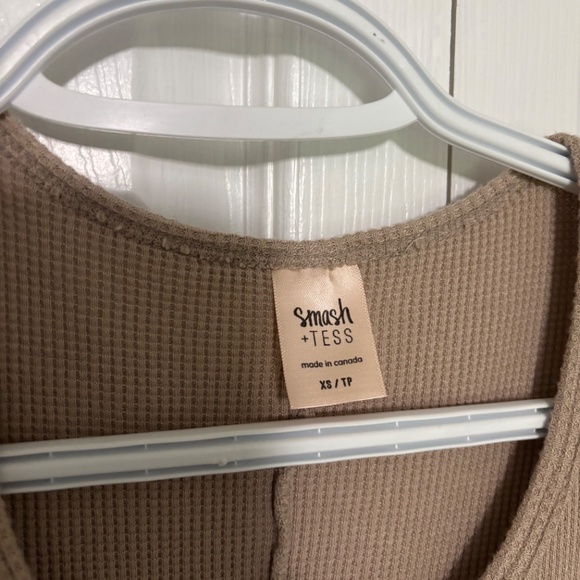 Smash+Tess Coffee Time Waffle Romper - Picture 2 of 4